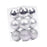 Crofta 12Pcs Christmas Ball Ornaments 8cm DIY with Hanging String Hanging Ornaments Silver