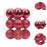 Crofta 12Pcs Christmas Ball Ornaments 8cm DIY with Hanging String Hanging Ornaments Red