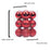 Crofta 12Pcs Christmas Ball Ornaments 8cm DIY with Hanging String Hanging Ornaments Red