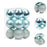 Crofta 12Pcs Christmas Ball Ornaments 8cm DIY with Hanging String Hanging Ornaments Blue