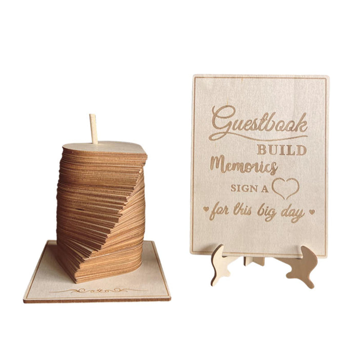 Crofta Wedding Guest Book Ornament Guest Book Signs for Birthday Ceremony Reception