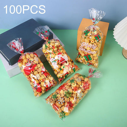 Crofta 100 Pieces Christmas Gift Bags Treat Bags for Thanksgiving Festival Birthday