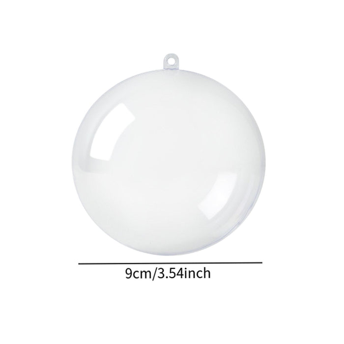 Crofta 10x Christmas Clear Balls Filling DIY Crafts for Wedding Baby Shower Holiday 9 cm Dia