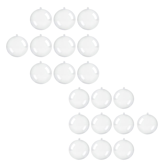 Crofta 10x Christmas Clear Balls Filling DIY Crafts for Wedding Baby Shower Holiday 9 cm Dia