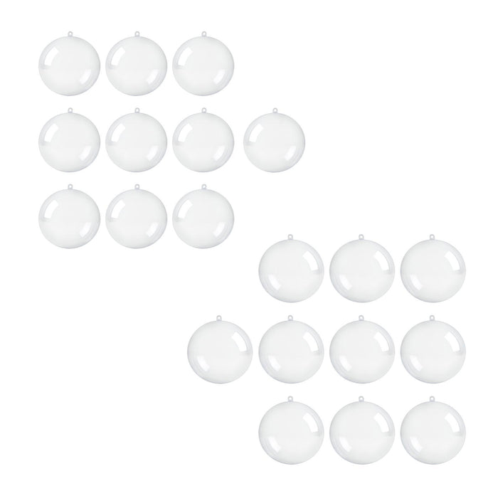 Crofta 10x Christmas Clear Balls Filling DIY Crafts for Wedding Baby Shower Holiday 9 cm Dia