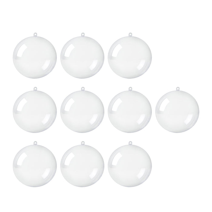 Crofta 10x Christmas Clear Balls Filling DIY Crafts for Wedding Baby Shower Holiday 9 cm Dia