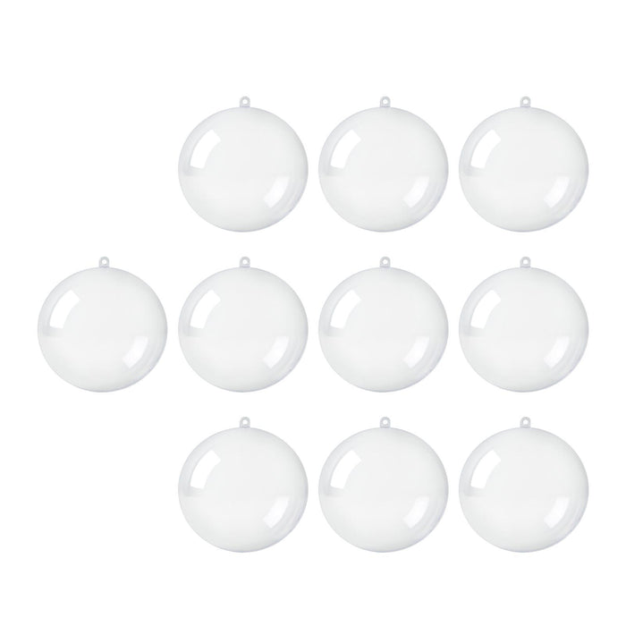 Crofta 10x Christmas Clear Balls Filling DIY Crafts for Wedding Baby Shower Holiday 9 cm Dia