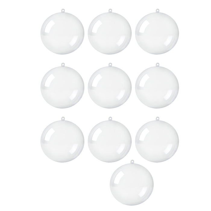 Crofta 10x Christmas Clear Balls Filling DIY Crafts for Wedding Baby Shower Holiday 10 cm Dia