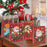 Crofta 12Pcs Christmas Kraft Paper Bags for Kids Holiday Portable Cookie Treats Bag 15cmx8cmx21cm