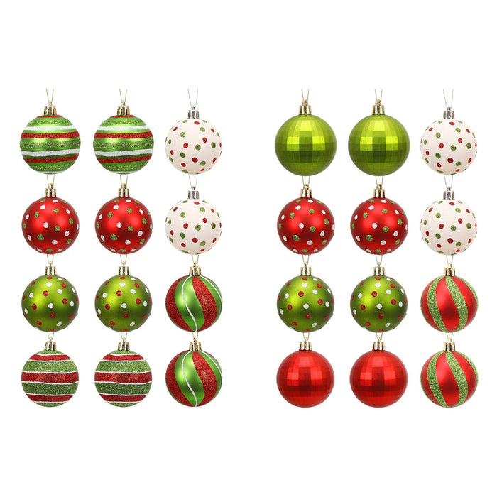 Crofta 12Pcs Christmas Tree Balls Ornaments for Themed Party New Year Shopping Mall Style A