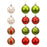 Crofta 12Pcs Christmas Tree Balls Ornaments for Themed Party New Year Shopping Mall Style A