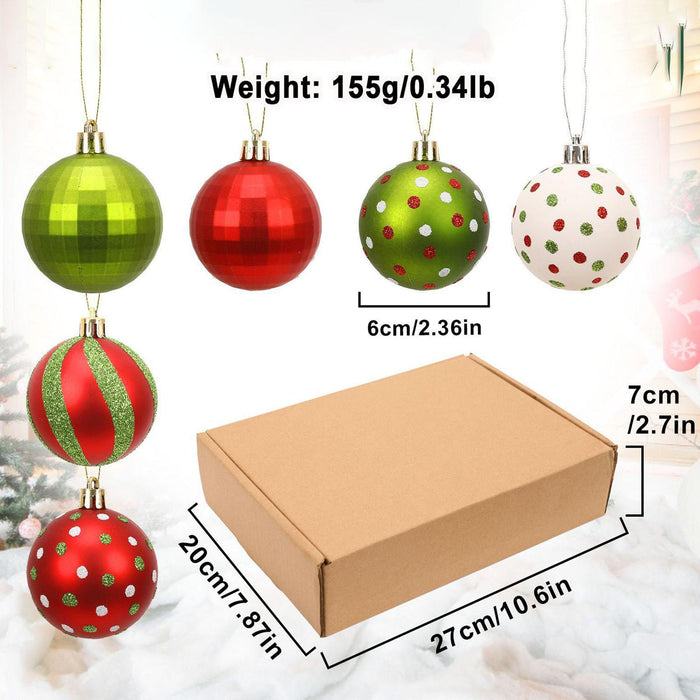 Crofta 12Pcs Christmas Tree Balls Ornaments for Themed Party New Year Shopping Mall Style A