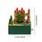 Crofta Wooden Christmas Music Box Rotating Musical Box for Graduation Festival Decor Green Castle