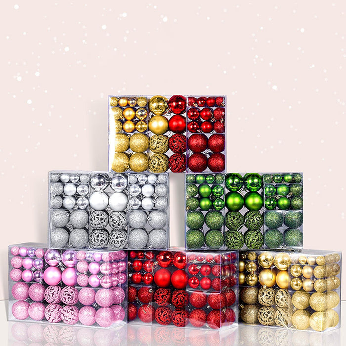 Crofta 100 Pieces Christmas Ball Ornaments Christmas Tree Decorations Hanging Balls