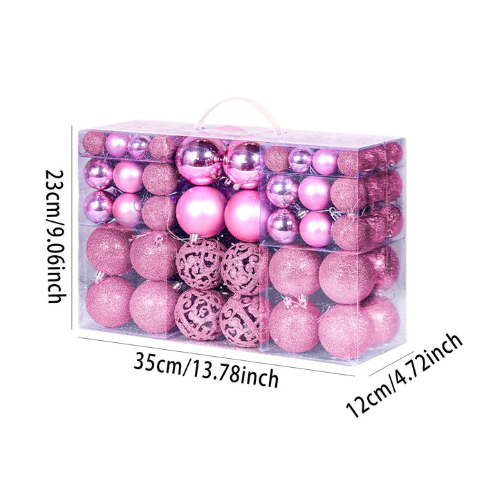 Crofta 100 Pieces Christmas Ball Ornaments Christmas Tree Decorations Hanging Balls