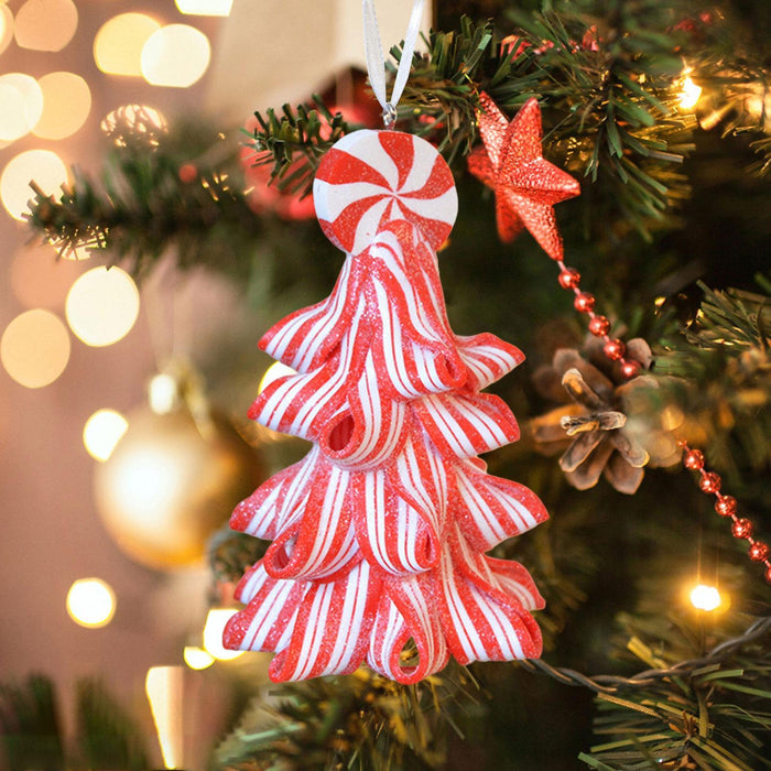 Crofta Xmas Hanging Ornament Christmas Tree Hanging Decoration for Anniversary Home Red