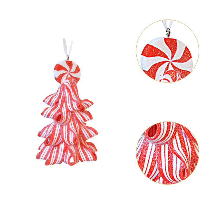 Crofta Xmas Hanging Ornament Christmas Tree Hanging Decoration for Anniversary Home Red