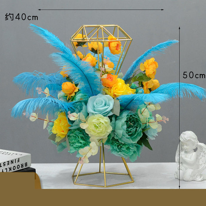 Crofta Wedding Flower Stand Diamond Shaped Modern for Reception Anniversary Opening