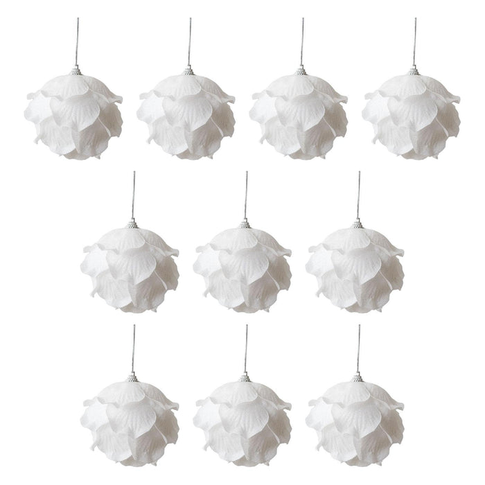 Crofta 10Pcs Christmas Balls Ornaments Charm Pendants for Holiday New Year Wedding Buds