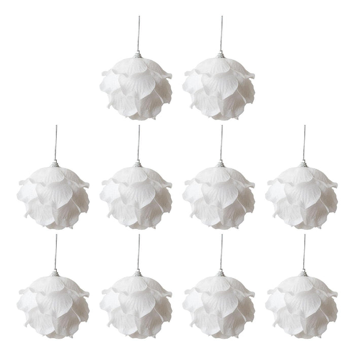 Crofta 10Pcs Christmas Balls Ornaments Charm Pendants for Holiday New Year Wedding Buds