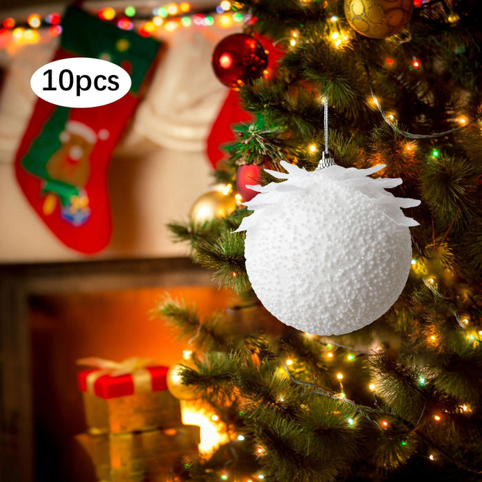 Crofta 10Pcs Christmas Balls Ornaments Charm Pendants for Holiday New Year Wedding Ball