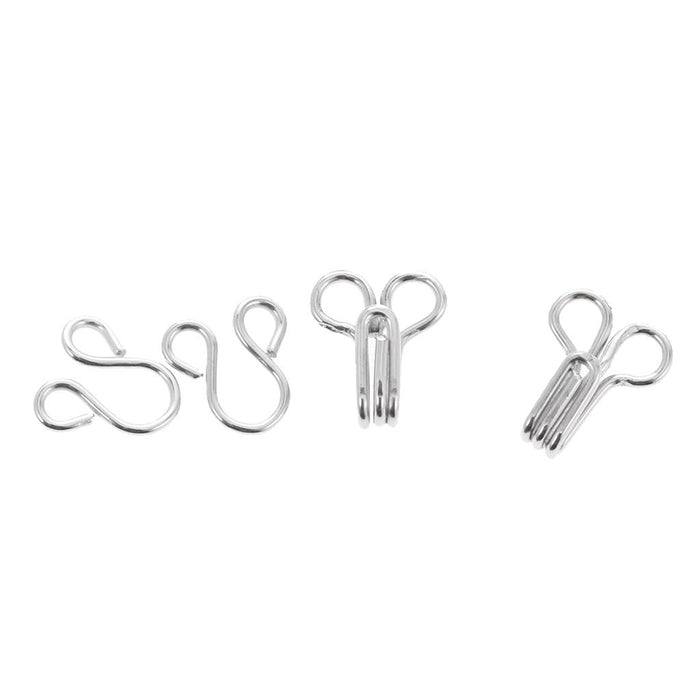 Crofta 100 Set Hooks and Eyes Bra Fasteners Lingerie Costume Sewing Supplies