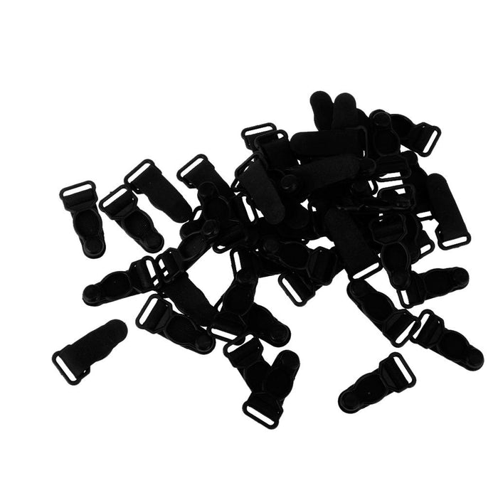 Crofta 100 Pieces New DIY Stocking Clips Lingerie Accessories Plastic Buckles