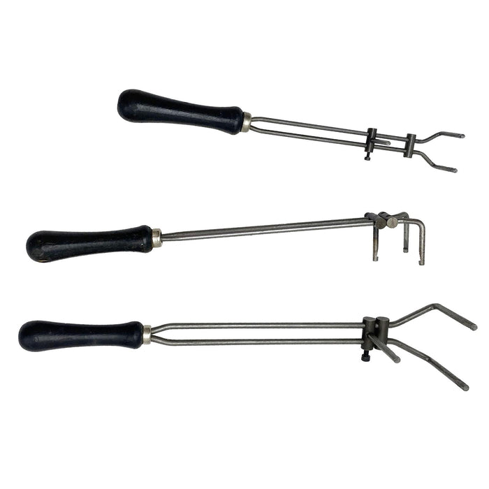 Crofta Crucible Tongs Hand Tool Crucible Holder for Refining Jewelry Making Lifting 3.5x29cm