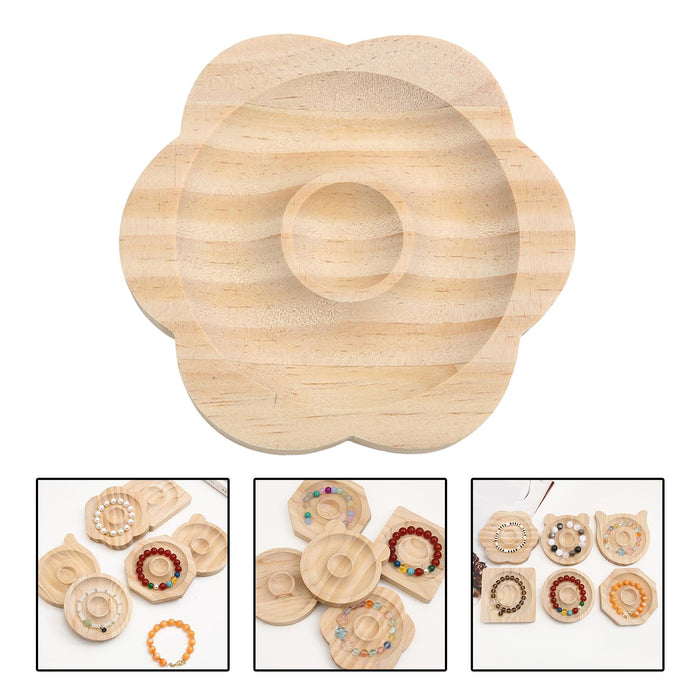 Crofta Bamboo Bracelet Tray Decorative Showcase Organizer for Show Retail Dresser