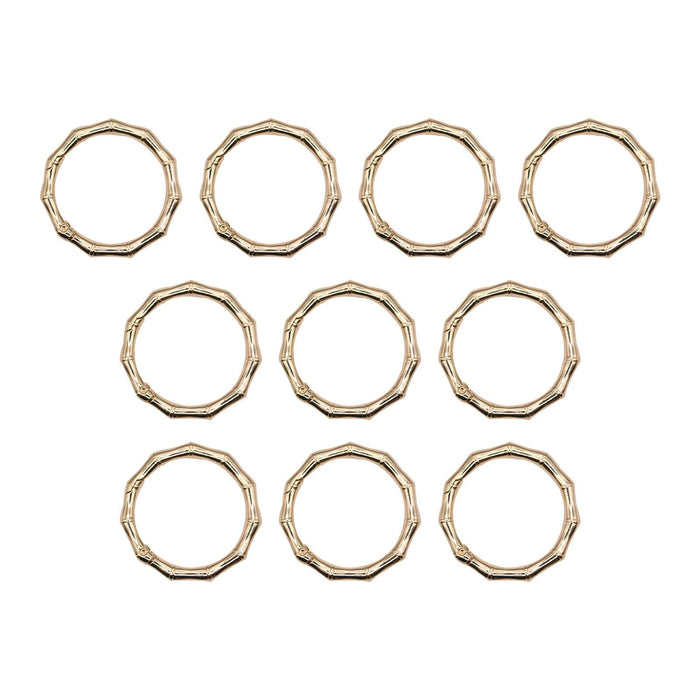 Crofta 10 Pieces Spring Rings Metal Carabiner Clip Snaps for Purse Shoulder Strap Gold