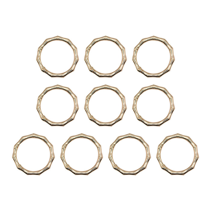 Crofta 10 Pieces Spring Rings Metal Carabiner Clip Snaps for Purse Shoulder Strap Gold