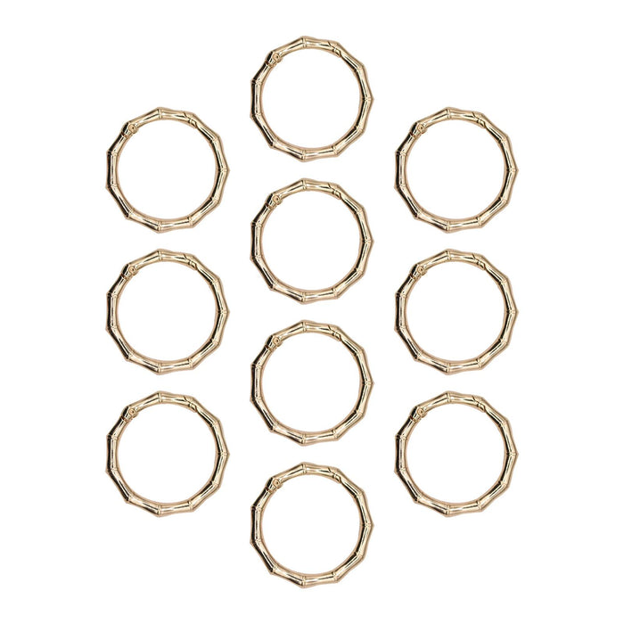 Crofta 10 Pieces Spring Rings Metal Carabiner Clip Snaps for Purse Shoulder Strap Gold