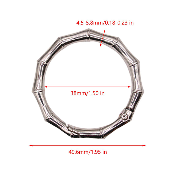 Crofta 10 Pieces Spring Rings Metal Carabiner Clip Snaps for Purse Shoulder Strap Argent