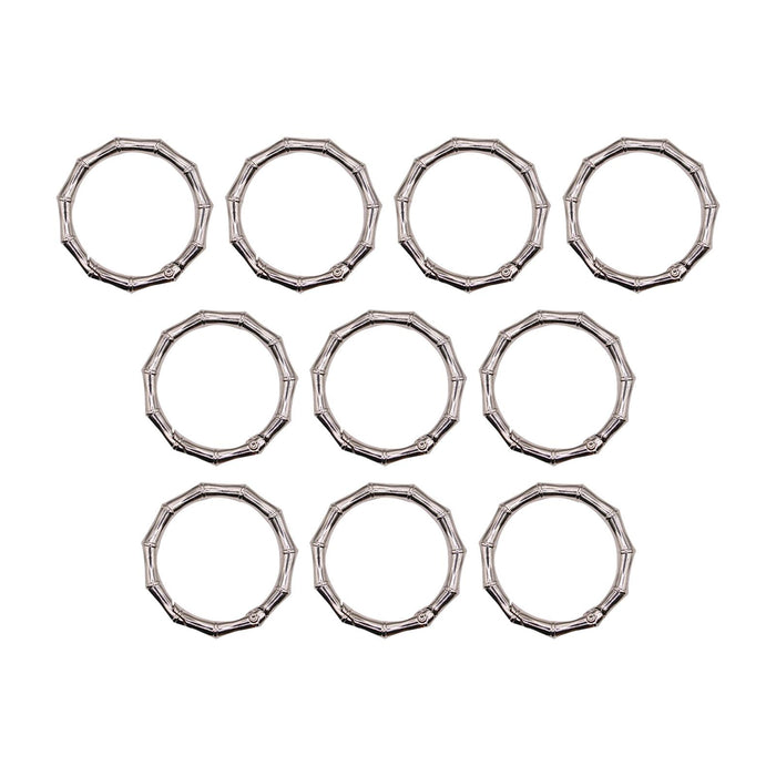 Crofta 10 Pieces Spring Rings Metal Carabiner Clip Snaps for Purse Shoulder Strap Argent