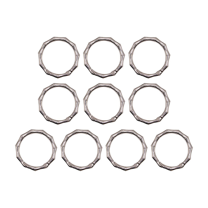 Crofta 10 Pieces Spring Rings Metal Carabiner Clip Snaps for Purse Shoulder Strap Argent