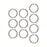 Crofta 10 Pieces Spring Rings Metal Carabiner Clip Snaps for Purse Shoulder Strap Argent