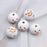 Crofta 10x Christmas Snowman Wooden Beads Snowman Beads Lightweight DIY Craft Beads