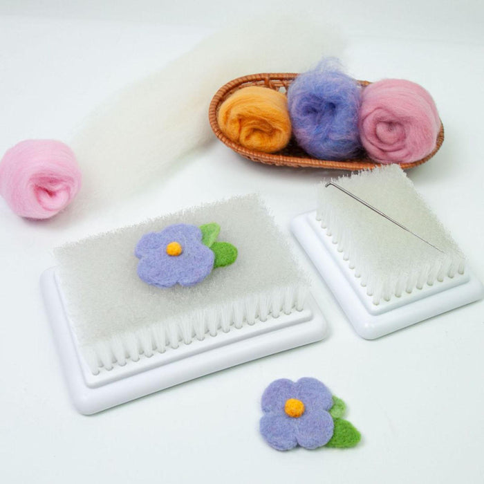 Crofta Wool Felt Base Brush Craft Brush Pad for Embellishing Workbench DIY Spinning Small