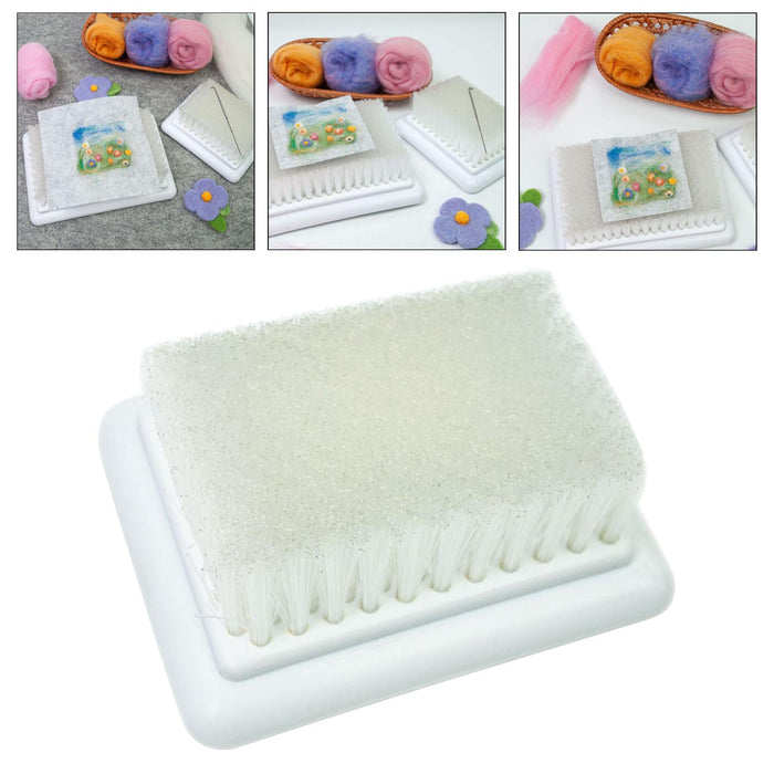 Crofta Wool Felt Base Brush Craft Brush Pad for Embellishing Workbench DIY Spinning Small