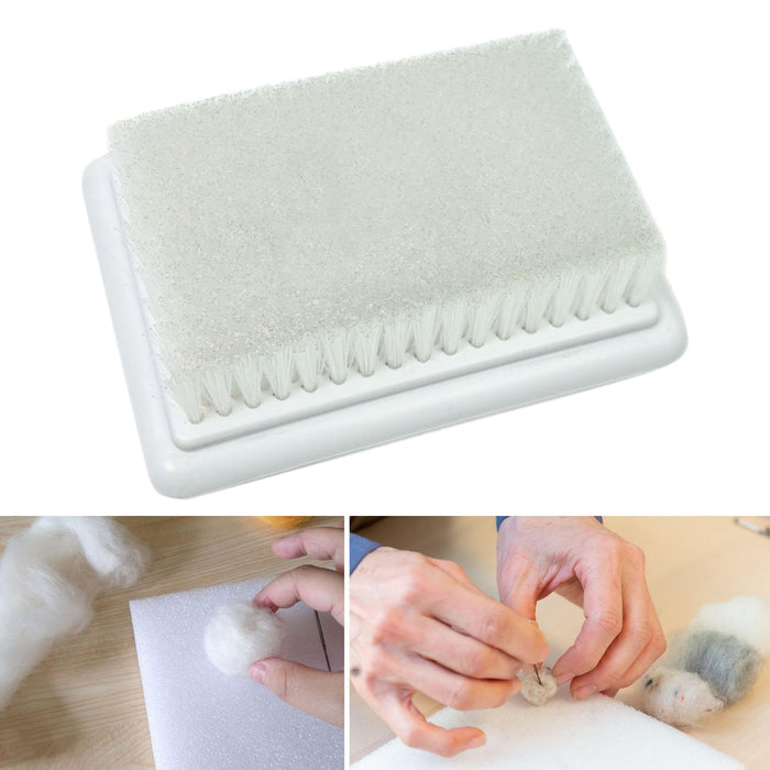 Crofta Wool Felt Base Brush Craft Brush Pad for Embellishing Workbench DIY Spinning Medium