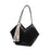 Crofta Women's Leather Tote Bag Stylish Shoulder Purse for Commuting Dating Working Black