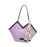 Crofta Women's Leather Tote Bag Stylish Shoulder Purse for Commuting Dating Working Purple