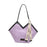 Crofta Women's Leather Tote Bag Stylish Shoulder Purse for Commuting Dating Working Purple