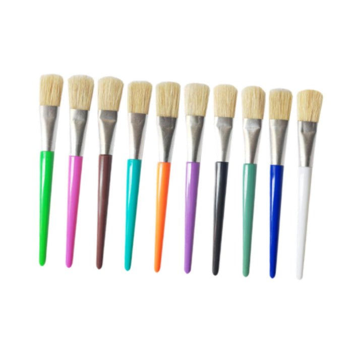 Crofta 10x Colorful Paint Brushes Set Painting Brushes for Adults Students Children