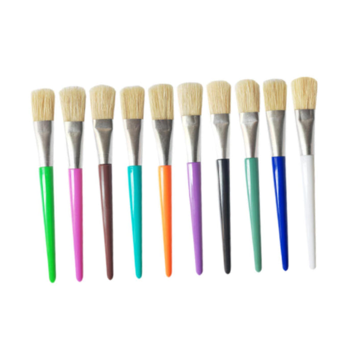 Crofta 10x Colorful Paint Brushes Set Painting Brushes for Adults Students Children