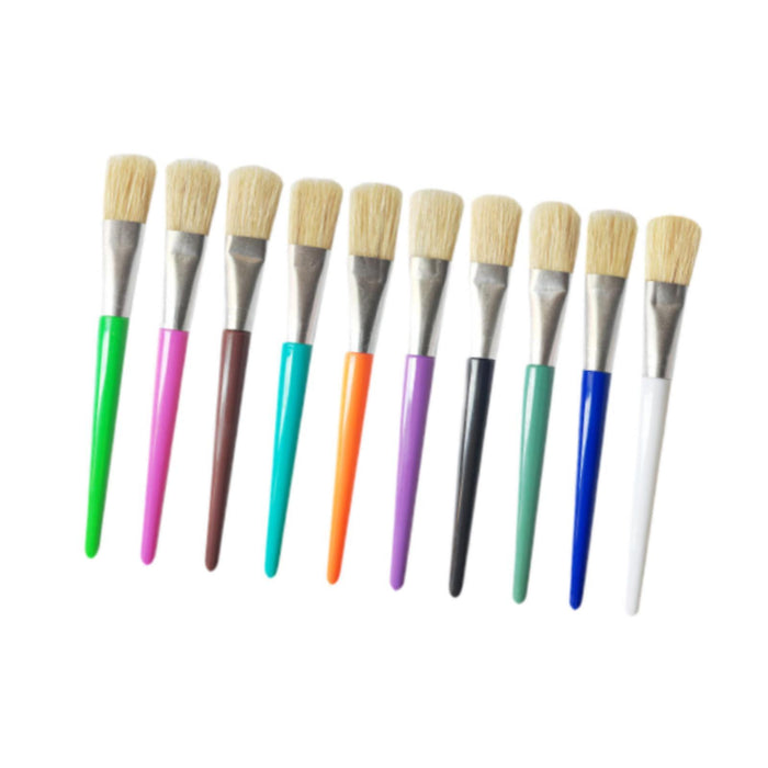 Crofta 10x Colorful Paint Brushes Set Painting Brushes for Adults Students Children