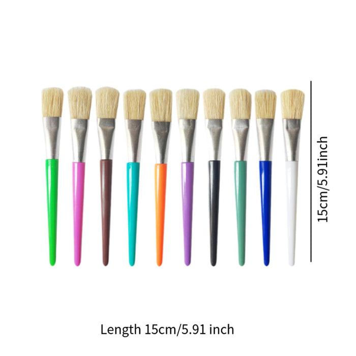 Crofta 10x Colorful Paint Brushes Set Painting Brushes for Adults Students Children