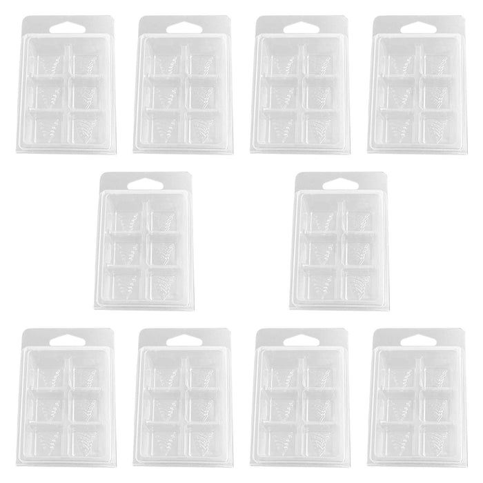 Crofta 10Pcs Christmas Tree Candle Melt Moulds Casting Model Clear Empty Cube Trays