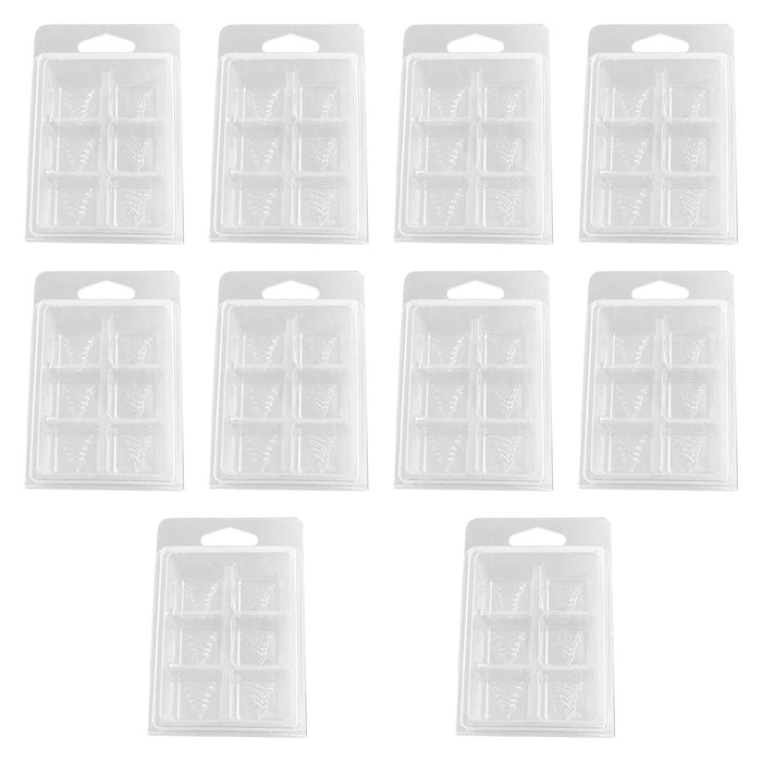 Crofta 10Pcs Christmas Tree Candle Melt Moulds Casting Model Clear Empty Cube Trays