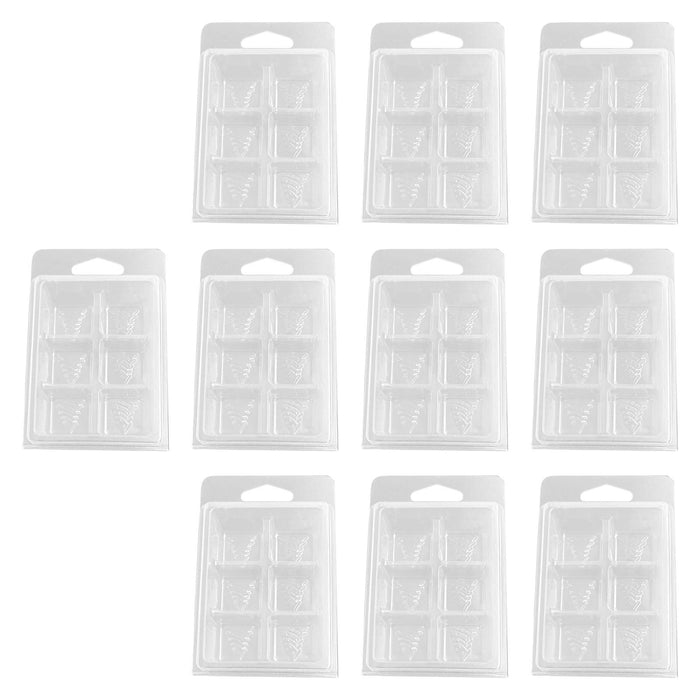 Crofta 10Pcs Christmas Tree Candle Melt Moulds Casting Model Clear Empty Cube Trays